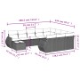 Gartensofa-Set 11-teilig mit beigen Polstern aus synthetischem Rattan von , Modulare Sofas für den Außenbereich - Ref: Foro24...