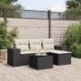 Set de muebles de jardín 5 pzas y cojines ratán sintético negro by , Modular outdoor sofas - Ref: Foro24-3222475, Price: 281,...