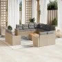 Set de sofás de jardín 12 pzas y cojines ratán sintético marrón by , Modular outdoor sofas - Ref: Foro24-3224386, Price: 841,...