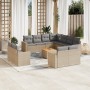 Set de sofás de jardín 12 pzas y cojines ratán sintético marrón by , Modular outdoor sofas - Ref: Foro24-3224386, Price: 810,...