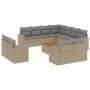 Set de sofás de jardín 12 pzas y cojines ratán sintético marrón by , Modular outdoor sofas - Ref: Foro24-3224386, Price: 841,...