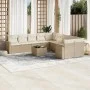 Set de sofás de jardín 11pzas con cojines ratán sintético beige by , Modular outdoor sofas - Ref: Foro24-3251855, Price: 719,...