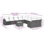 Gartensofa-Set 11-teilig mit beigen Polstern aus synthetischem Rattan von , Modulare Sofas für den Außenbereich - Ref: Foro24...