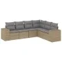 Juego de sofás jardín con cojines 6 pzas ratán sintético beige by , Garden sets - Ref: Foro24-3222608, Price: 410,70 €, Disco...