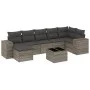 Set de sofás de jardín 8 pzas y cojines ratán sintético gris by , Garden sets - Ref: Foro24-3222889, Price: 486,25 €, Discoun...