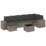 Set de sofás de jardín 8 pzas y cojines ratán sintético gris by , Garden sets - Ref: Foro24-3222889, Price: 477,07 €, Discoun...
