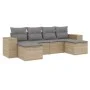 Juego de sofás jardín con cojines 6 pzas ratán sintético beige by , Garden sets - Ref: Foro24-3222918, Price: 363,87 €, Disco...