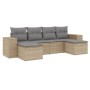 Juego de sofás jardín con cojines 6 pzas ratán sintético beige by , Garden sets - Ref: Foro24-3222918, Price: 348,33 €, Disco...