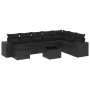 Set de sofás de jardín 8 piezas y cojines ratán sintético negro by , Garden sets - Ref: Foro24-3222964, Price: 606,77 €, Disc...
