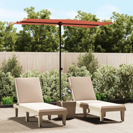 Gartenschirm mit terrakottafarbenem Aluminiummast 180x110 cm von vidaXL, Sonnenschirme - Ref: Foro24-47333, Preis: 52,25 €, R...