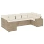 Set sofás de jardín 7 piezas y cojines ratán sintético beige by , Garden sets - Ref: Foro24-3222987, Price: 530,06 €, Discoun...