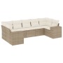 Set sofás de jardín 7 piezas y cojines ratán sintético beige by , Garden sets - Ref: Foro24-3222987, Price: 500,06 €, Discoun...