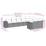 Set de sofás de jardín 9 pzas con cojines ratán sintético beige by , Garden sets - Ref: Foro24-3223038, Price: 551,03 €, Disc...