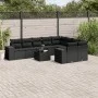 Set de sofás de jardín 10 pzas cojines ratán sintético negro de , Conjuntos de jardín - Ref: Foro24-3223044, Precio: 678,17 €...