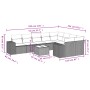 Set de sofás de jardín 10 pzas cojines ratán sintético negro by , Garden sets - Ref: Foro24-3223044, Price: 653,00 €, Discoun...