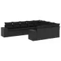 Set de sofás de jardín 10 pzas cojines ratán sintético negro by , Garden sets - Ref: Foro24-3223084, Price: 710,65 €, Discoun...