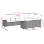 Set de sofás de jardín 10 pzas cojines ratán sintético negro by , Garden sets - Ref: Foro24-3223084, Price: 710,65 €, Discoun...