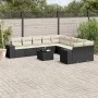 Gartensofagarnitur 11-teilig mit schwarzen Kissen aus synthetischem Rattan von , Gartensets - Ref: Foro24-3223115, Preis: 673...