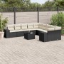 Set de sofás de jardín 11 pzas y cojines ratán sintético negro by , Garden sets - Ref: Foro24-3223115, Price: 606,97 €, Disco...