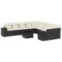 Gartensofagarnitur 11-teilig mit schwarzen Kissen aus synthetischem Rattan von , Gartensets - Ref: Foro24-3223115, Preis: 673...