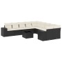 Set de sofás de jardín 11 pzas y cojines ratán sintético negro by , Garden sets - Ref: Foro24-3223115, Price: 606,97 €, Disco...