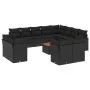 Set de sofás de jardín y cojines 13 pzas ratán sintético negro de , Conjuntos de jardín - Ref: Foro24-3223948, Precio: 884,36...