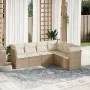 Garden sofa set with cushions 6 pieces beige synthetic rattan by , Garden sets - Ref: Foro24-3249517, Price: 407,60 €, Discou...