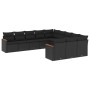 Set de sofás de jardín 11 pzas y cojines ratán sintético negro by , Garden sets - Ref: Foro24-3258828, Price: 717,26 €, Disco...
