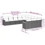 Set de sofás de jardín 11 pzas y cojines ratán sintético negro by , Garden sets - Ref: Foro24-3258828, Price: 692,47 €, Disco...