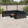 12-teiliges Gartensofa-Set mit schwarzen Kissen aus synthetischem Rattan. von , Gartensets - Ref: Foro24-3258835, Preis: 745,...