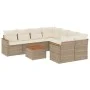 Set de sofás de jardín 9 pzas con cojines ratán sintético beige de , Conjuntos de jardín - Ref: Foro24-3258229, Precio: 613,1...