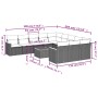 12-teiliges Gartensofa-Set mit schwarzen Kissen aus synthetischem Rattan. von , Gartensets - Ref: Foro24-3258835, Preis: 745,...