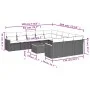 Set de sofás de jardín 12 piezas cojines ratán sintético negro by , Garden sets - Ref: Foro24-3258835, Price: 733,42 €, Disco...