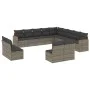 Set sofás de jardín con cojines 13 piezas ratán sintético gris de , Conjuntos de jardín - Ref: Foro24-3258889, Precio: 788,62...