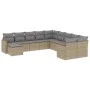 Set de sofás de jardín 11pzas con cojines ratán sintético beige by , Garden sets - Ref: Foro24-3258972, Price: 672,06 €, Disc...