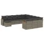 Set de sofás de jardín 12 pzas con cojines ratán sintético gris by , Garden sets - Ref: Foro24-3258987, Price: 748,60 €, Disc...