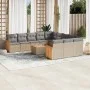 Set sofás de jardín con cojines 13 pzas ratán sintético beige by , Garden sets - Ref: Foro24-3258993, Price: 842,06 €, Discou...
