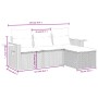 Gartensofagarnitur 4-teilig mit grauen Polstern aus synthetischem Rattan von , Gartensets - Ref: Foro24-3259148, Preis: 272,9...