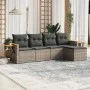 Juego de sofás jardín con cojines 5 pzas ratán sintético gris by , Garden sets - Ref: Foro24-3259162, Price: 320,44 €, Discou...