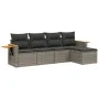 Juego de sofás jardín con cojines 5 pzas ratán sintético gris by , Garden sets - Ref: Foro24-3259162, Price: 320,44 €, Discou...