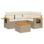 Juego de sofás jardín con cojines 5 pzas ratán sintético beige by , Garden sets - Ref: Foro24-3259181, Price: 381,62 €, Disco...