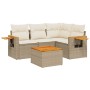 Juego de sofás jardín con cojines 5 pzas ratán sintético beige by , Garden sets - Ref: Foro24-3259181, Price: 391,27 €, Disco...