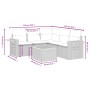 6-piece garden furniture set with gray synthetic rattan cushions by , Garden sets - Ref: Foro24-3259211, Price: 385,91 €, Dis...