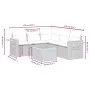 6-piece garden furniture set with gray synthetic rattan cushions by , Garden sets - Ref: Foro24-3259211, Price: 385,71 €, Dis...