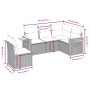 Set de muebles de jardín 5 pzas y cojines ratán sintético negro by , Garden sets - Ref: Foro24-3259213, Price: 397,51 €, Disc...