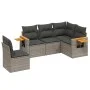Juego de sofás jardín con cojines 5 pzas ratán sintético gris by , Garden sets - Ref: Foro24-3259218, Price: 343,95 €, Discou...