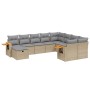 Set Gartensofas mit beigen Kissen 10 Stück synthetisches Rattan von , Gartensets - Ref: Foro24-3259560, Preis: 663,78 €, Raba...