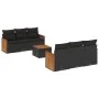 Set de comedor de jardín 7 pzas y cojines ratán sintético negro by , Garden sets - Ref: Foro24-3259871, Price: 462,60 €, Disc...
