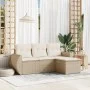 Juego de sofás jardín con cojines 4 pzas ratán sintético beige by , Garden sets - Ref: Foro24-3253605, Price: 329,52 €, Disco...