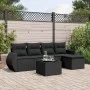 Set de sofás de jardín 6 piezas y cojines ratán sintético negro by , Garden sets - Ref: Foro24-3253632, Price: 383,61 €, Disc...